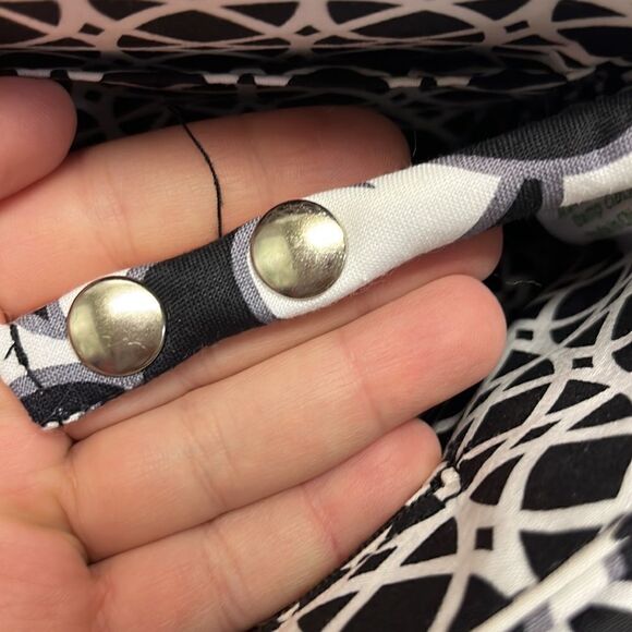 Vera Bradley Night and Day Knot Convertible Shoulder/Clutch Black/Gray/White Bag - Picture 10 of 16